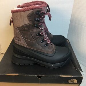 The North Face Chilkat V 400 Waterproof Boots Size 9.5 Deep Taupe Black
